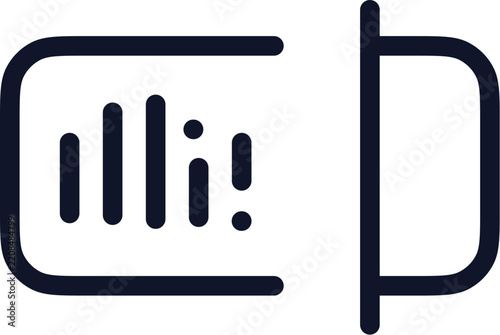 Barcode scanner line icon