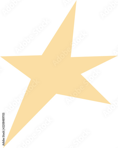 Minimalist papercut starburst organic shape