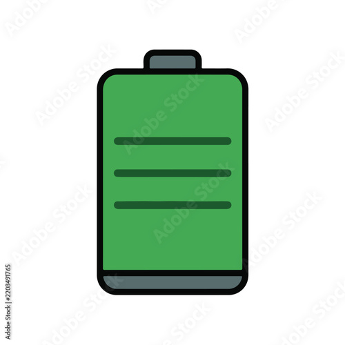 Full Green Battery Charge Indicator Flat Icon
