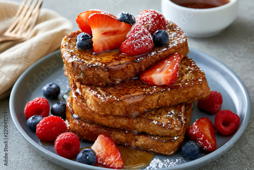 French toast with berries generative AI