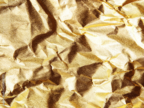 Wrinkled gold foil texture background for luxury branding design and premium digital marketing