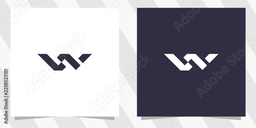 letter ws sw logo design vector