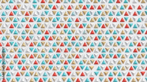 Colorful geometric triangles pattern for festive celebration designs with clean copy space