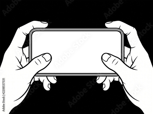 hands holding tablet pc