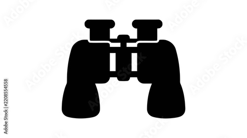 Vector illustration of binoculars icon on a transparent background