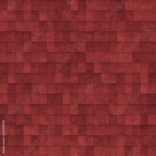 Seamless dark red square tile grid texture with square tiles grid pattern wall tiles geometric pattern ceramic squares background design