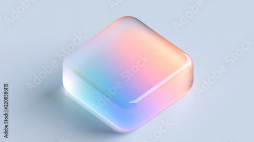 blue glass cube