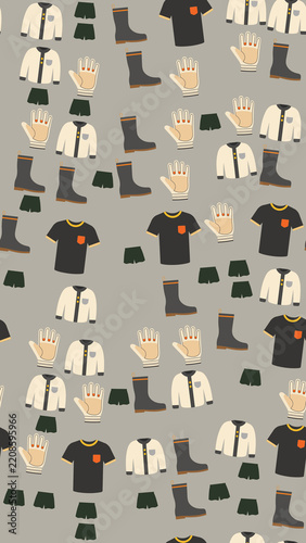 Seamless pattern of illustrated outdoor clothing