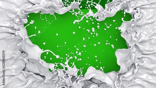 Futuristic smart city model encased in a glowing digital security dome against a green screen.