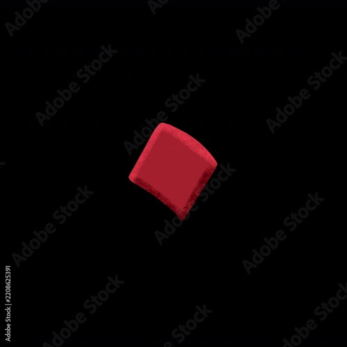 Arabic Red Number 0 (Zero) 2.5D Animated with Alpha Channel