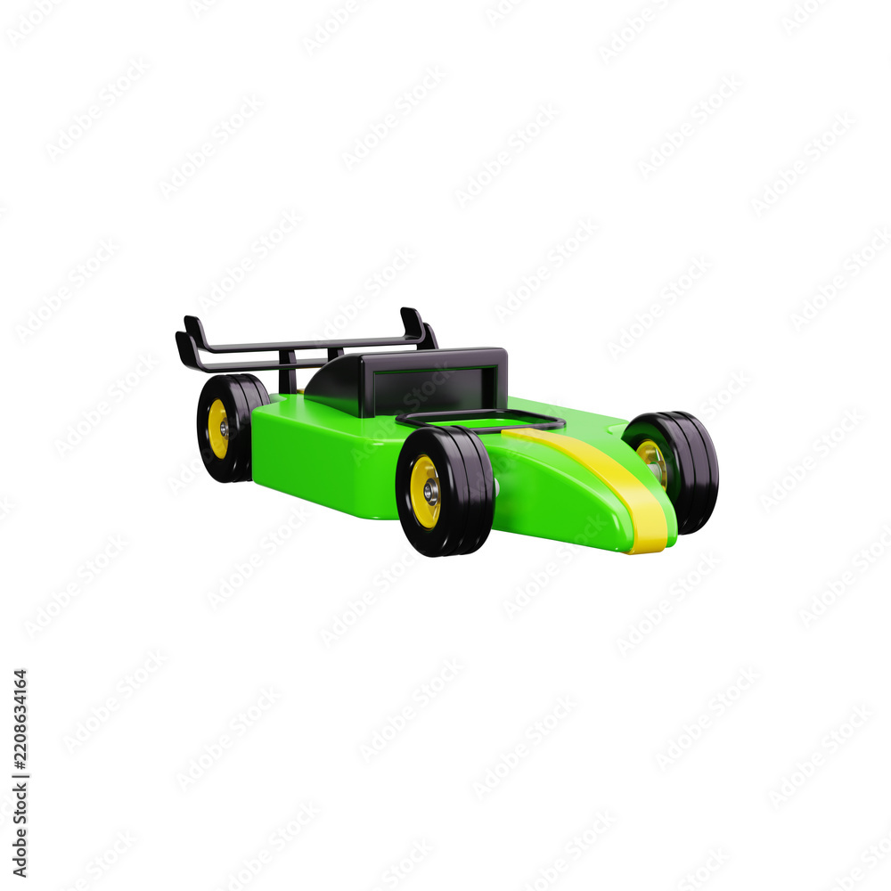 Obraz premium Formula One Car 3d render icons