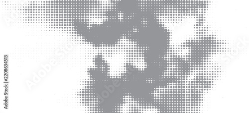 Gray Halftone Background, Abstract Dot Gradient Pattern Vector for Modern Graphic Design.eps