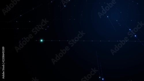 Abstract digital background with glowing blue particles and connecting lines