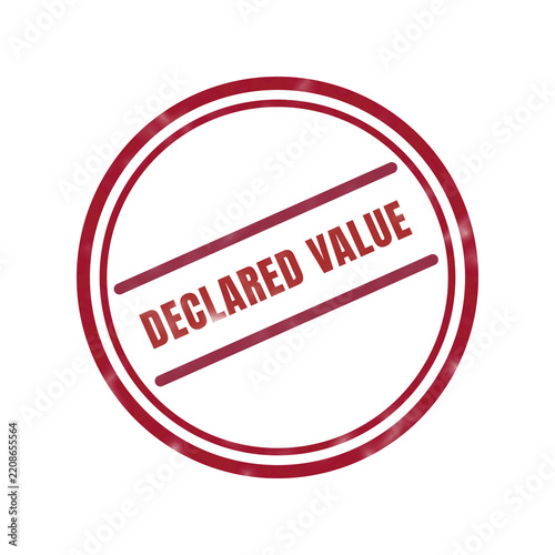 Declared value custom stamp with red border