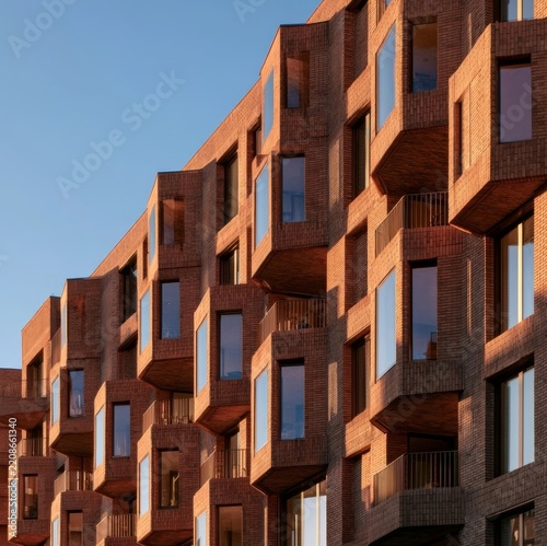 facade of a building modern city in scandinavia