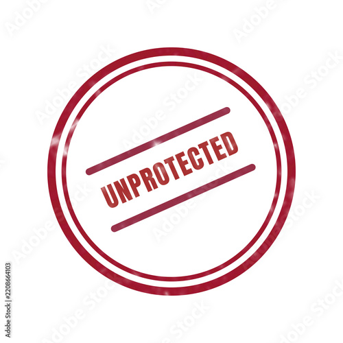 Red unprotected stamp with crossed lines