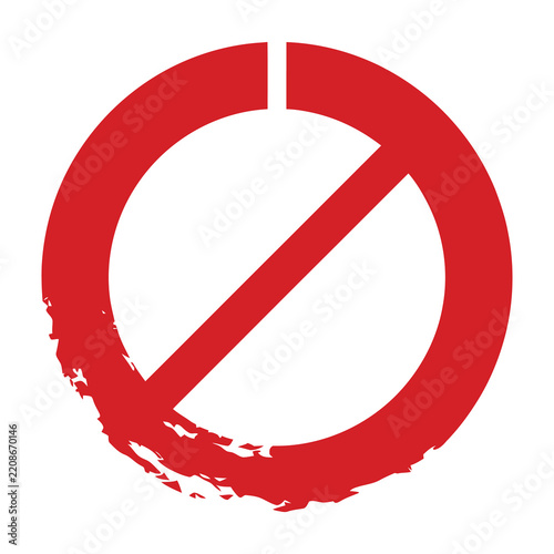 Red prohibition sign symbol icon
