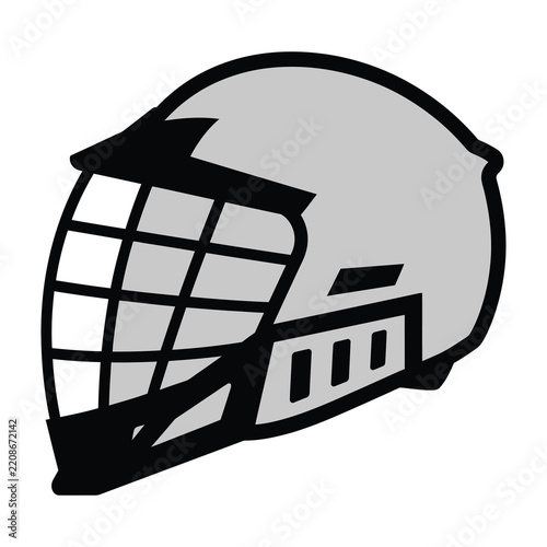 American football helmet vector illustration in black and white