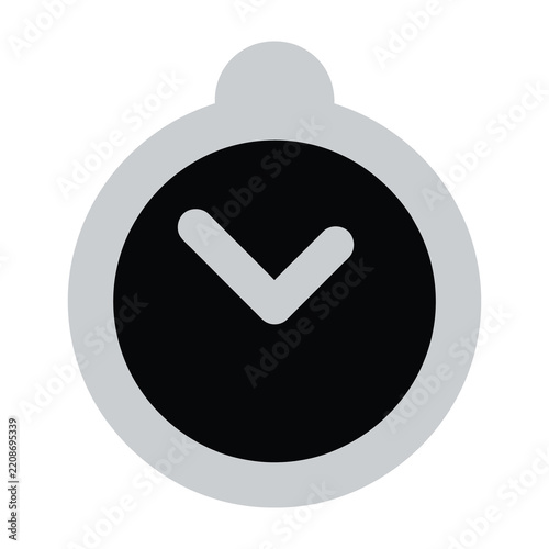 Checkmark icon in gray and black colors, symbolizing confirmation or acceptance