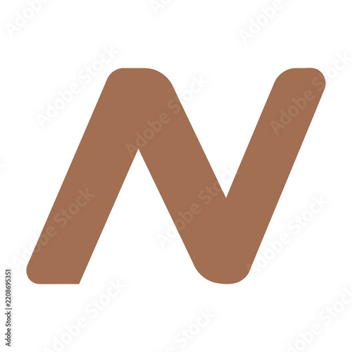 Large brown letter M symbol icon graphic