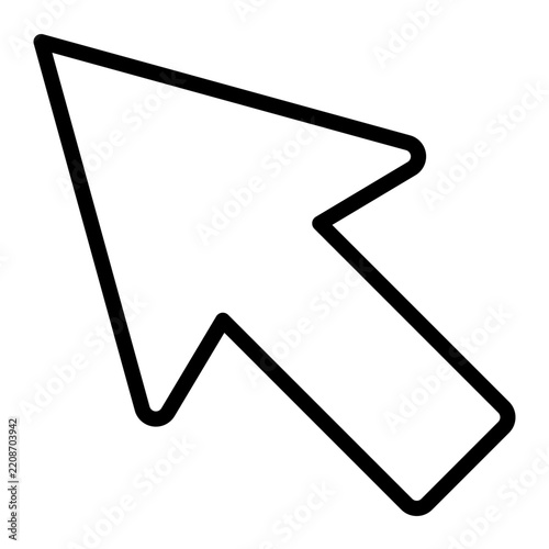 Cursor Vector Line Icon Design