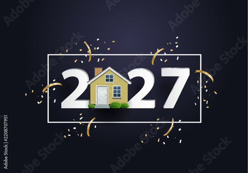 happy new year 2027. 2027 with house
