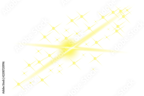 Square glowing light frame overlay isolated on transparent background
