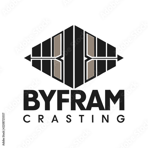Geometric flooring logo with stylized windowpanes on a white background