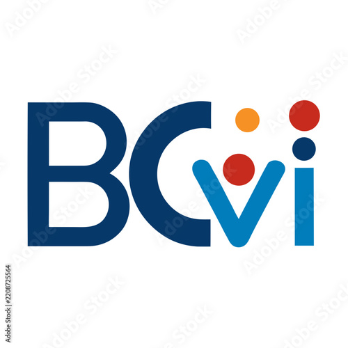 Colorful logo featuring the letters bcvi with a dot over the i