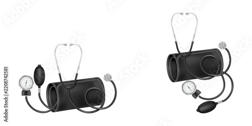 Medical pressure monitors isolated on a transparent background