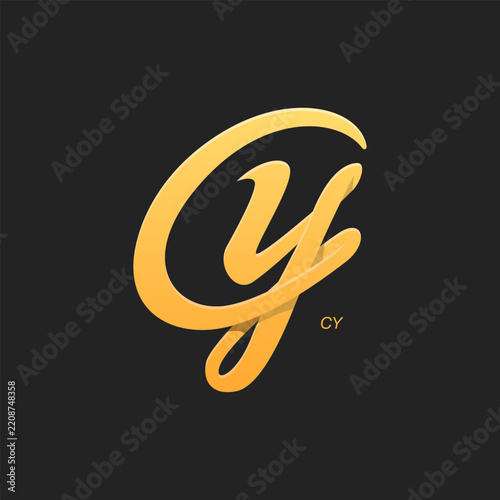 Letter C and Y Monogram Vector Logo	