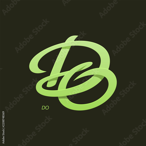 Letter D and O Monogram Vector Logo	