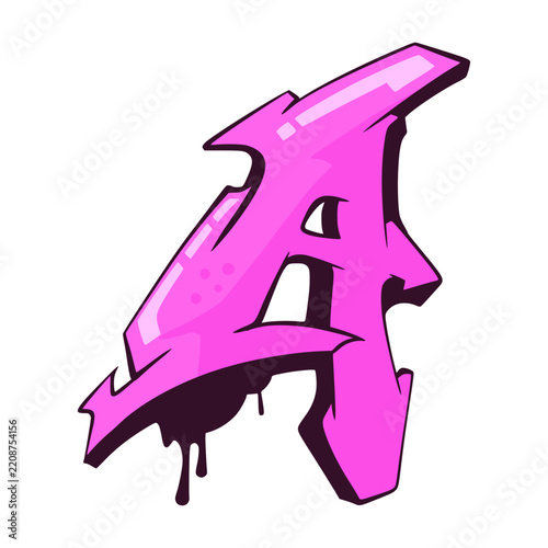 A Graffiti Font Typography Urban Element Illustration 