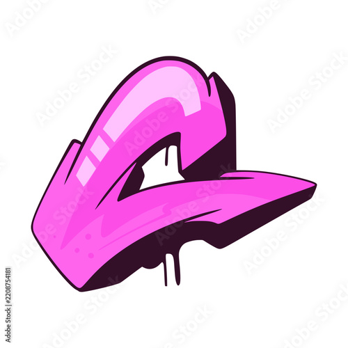 C Graffiti Font Typography Urban Element Illustration 