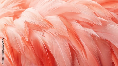 extreme close up of soft pink flamingo feathers, entire frame filled with delicate coral pink and blush feathers, fine silky barbs, subtle tonal
