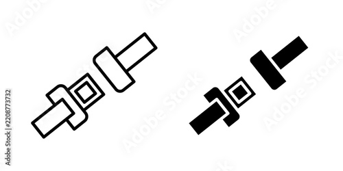 Seatbelt icon representing vehicle safety, passenger protection, safe driving and road safety awareness.