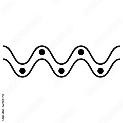 Wavy Lines with Dots