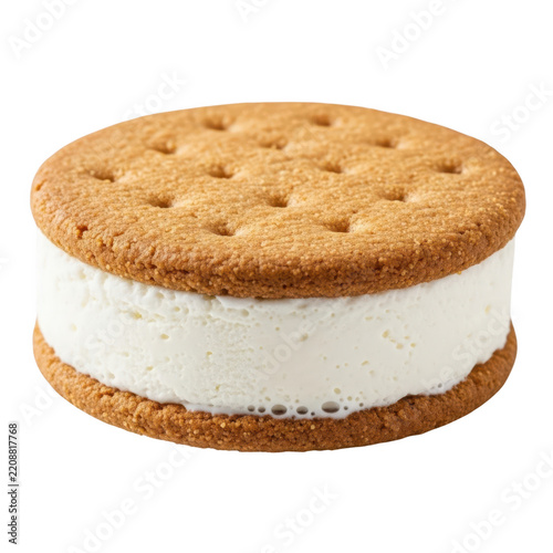 Delicious ice cream sandwich with cookie exterior