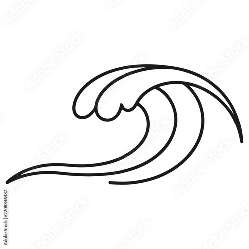 Stylized wave outline