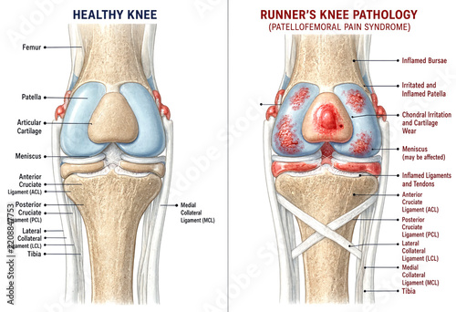 Comparison of Healthy Knee and Runners Knee Patellofemoral Pain Syndrome Anatomy