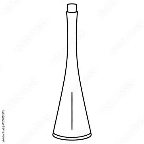 Outline of a tall, slender bottle