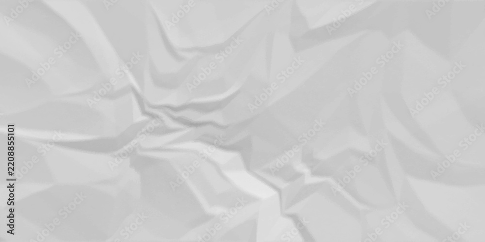 Fototapeta premium White fabric background. white crumpled paper background texture pattern overlay. wrinkled high resolution arts craft and Seamless white crumpled paper.
