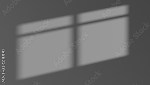 Soft square window shadow overlay on dark wall background.
