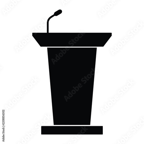 Minimalist Black Podium Icon