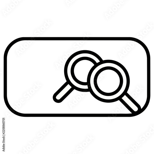 Two Magnifying Glasses Icon