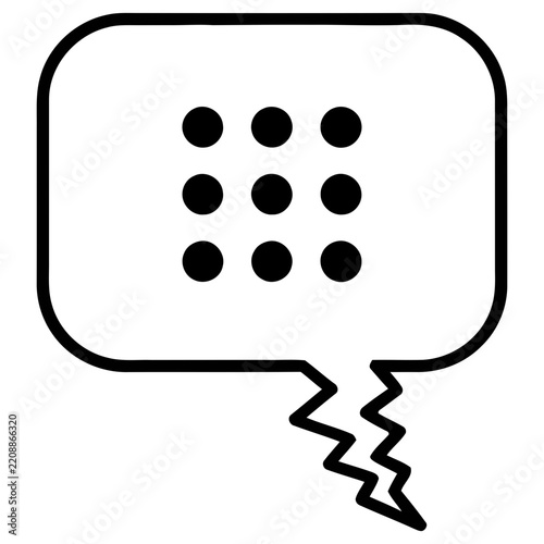 Speech bubble with dots icon