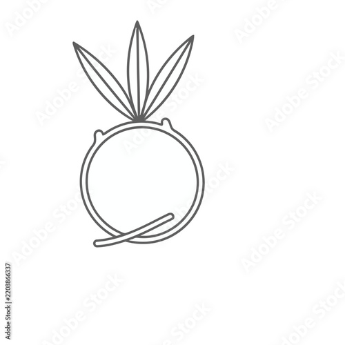 Stylized plant sprout with circular element