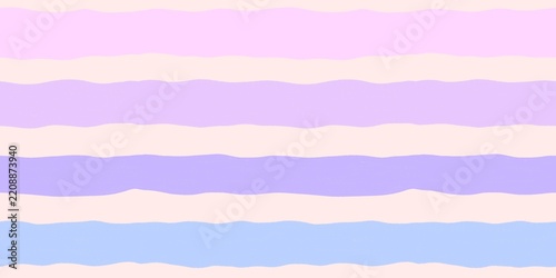 Horizontal Pastel Wavy Stripes Seamless Pattern in Pink, Blue and Purple Tones 