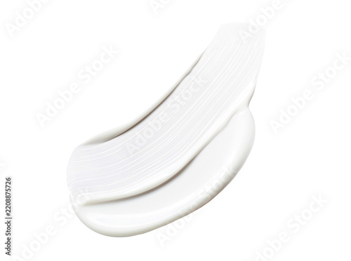 smear of cream texture on transparent background
