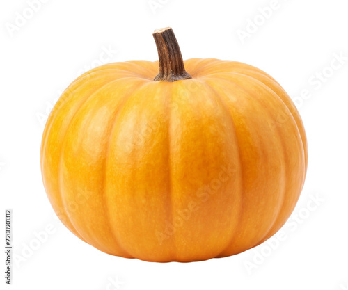 Orange pumpkin isolated on transparent background